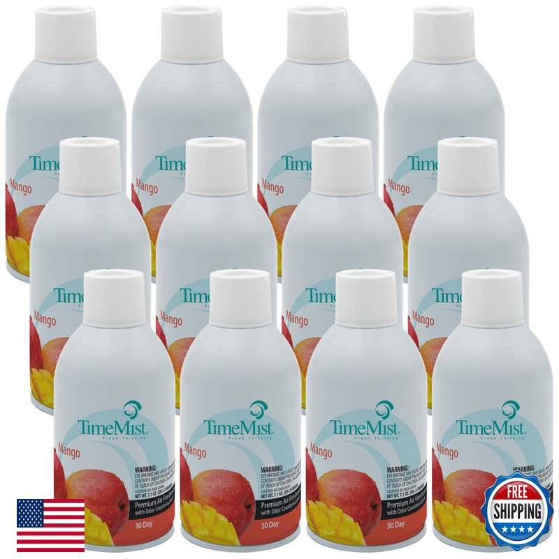 Timemist Premium Metered Air Freshener Refills - Mango Scent - 7.1 Oz Case Of