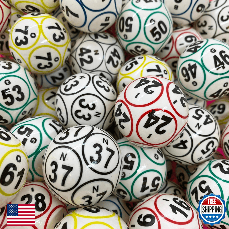 Mr Chips Professional Bingo Balls 12-Sided Coated Multi-Colored 1.5 38Mm Ping