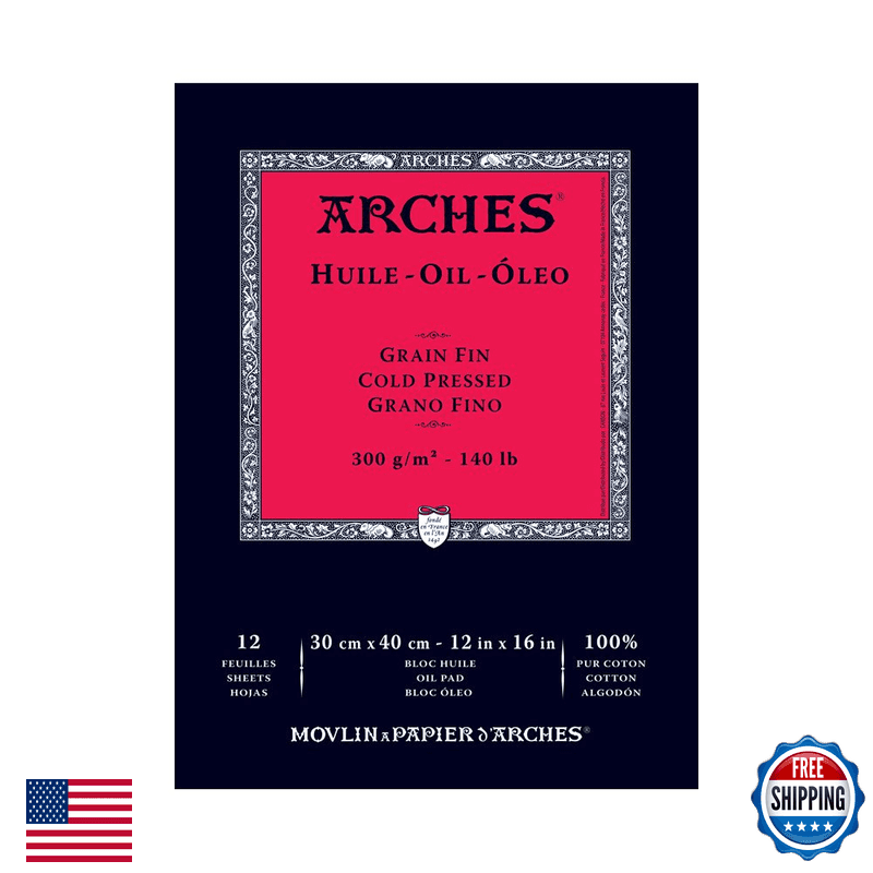 Arches Oil Pad 140Lb 12X1612 Multicolor