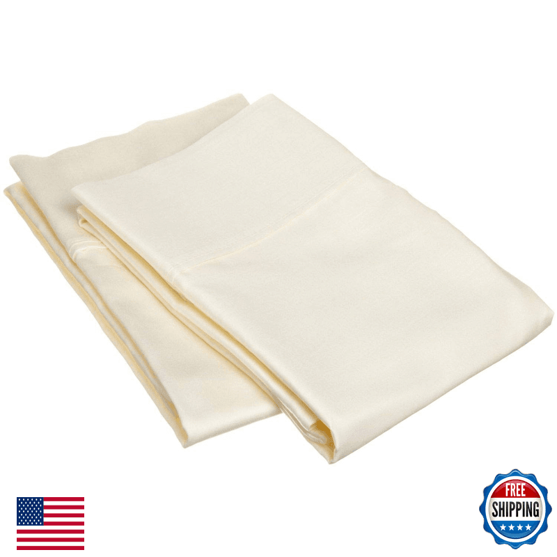 Superior 800 Thread Count 100 Egyptian Cotton 2 Piece Pillowcase Set Ivory King