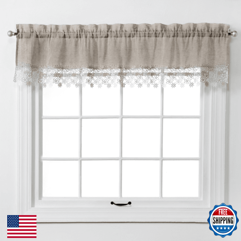 Renaissance Home Fashion Lillian Valance 58 X 12 Linen