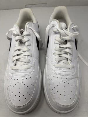 Nike DH2987-101 Court Vision Next Nature Low White Black US 12 Men's Sneaker