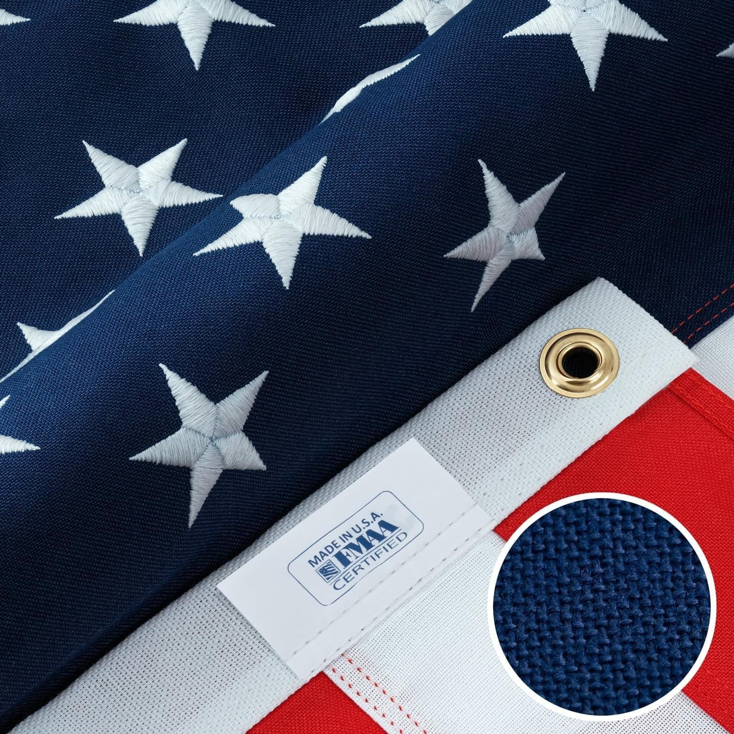 American Flags for Outside 3x5-100% Polyester MADE IN THE USA -Indestructible Du