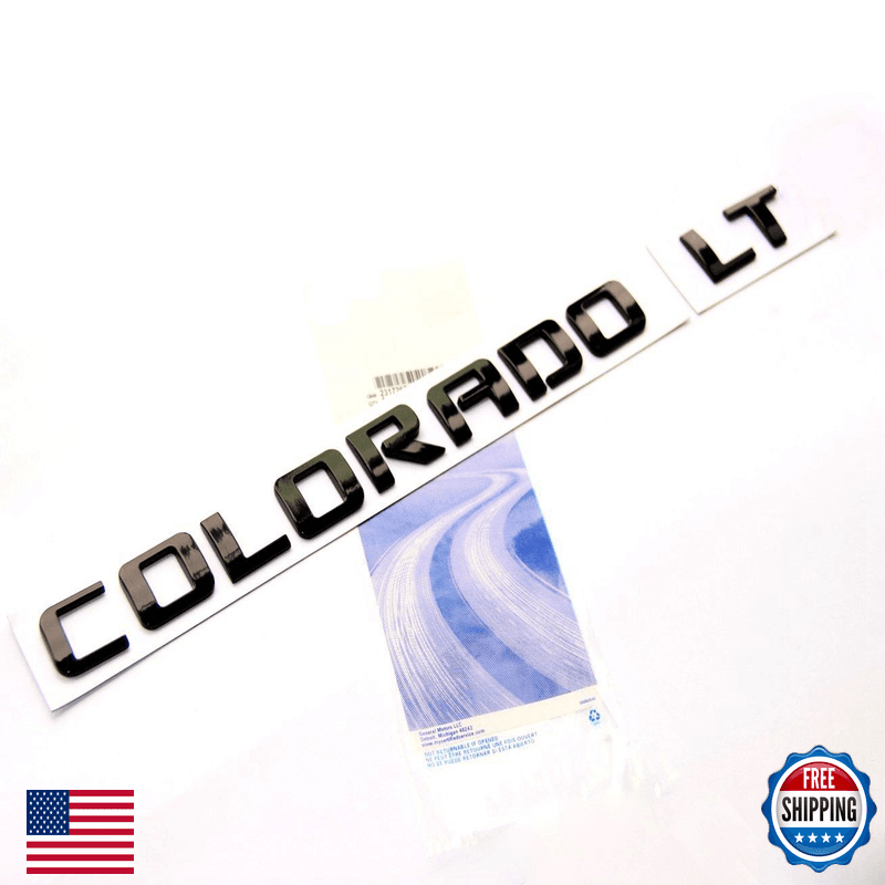 Yoaoo Black Colorado Lt Nameplate Emblem Letter Badge 3D Logo Compatible Shiny