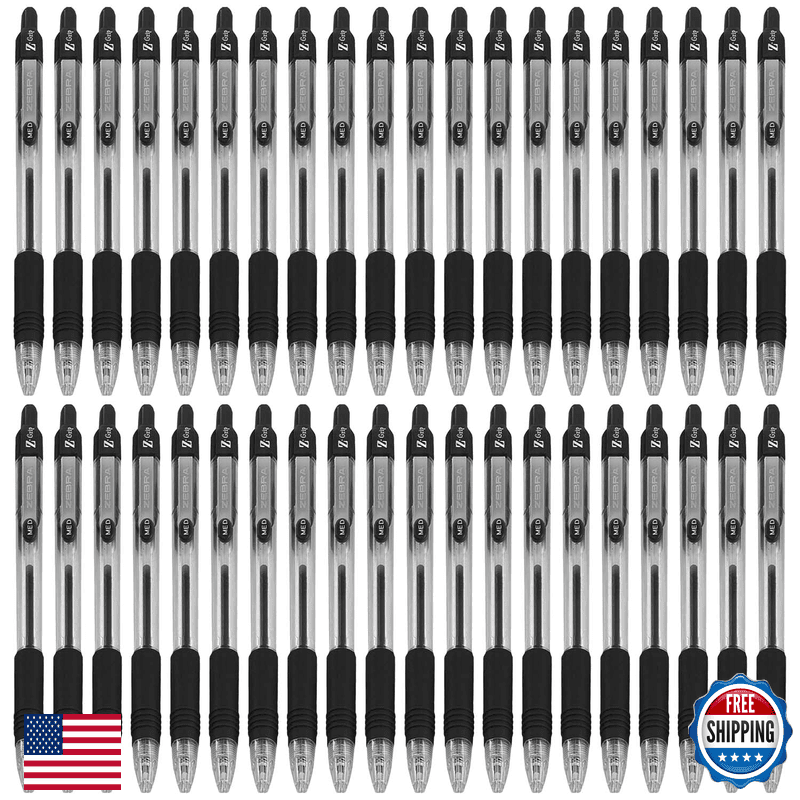 Zebra Pen Zebra Z-Grip Retractable Ballpoint Pen 1.0Mm Point Size Black Ink 40