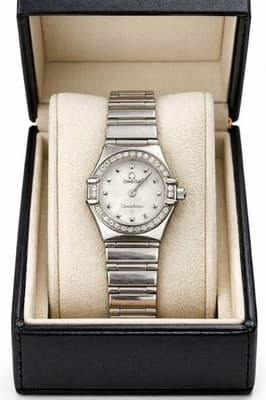 Omega Constellation My Choice Diamond Bezel MOP Dial Ladies Watch Ref 1562.65