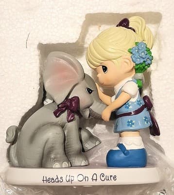 Precious Moments Heads Up On A Cure Parade of Purple Ltd 95 Days Figurine