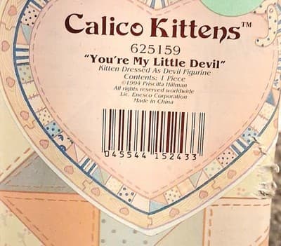 Calico Kittens “You’re My Little Devil” Figurine #625159 Boxed