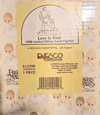 Precious Moments Love Is Kind 1998 Limited Edition Event Figurine Enesco