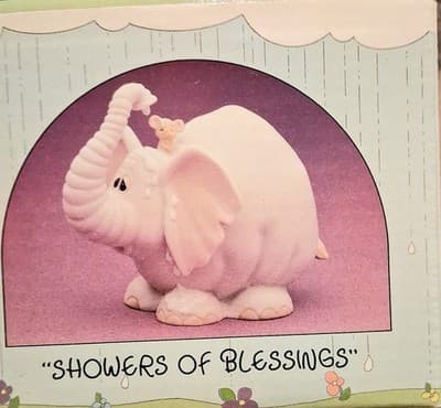 Precious Moments Showers of Blessings Birthday Series Elephant Enesco Boxed