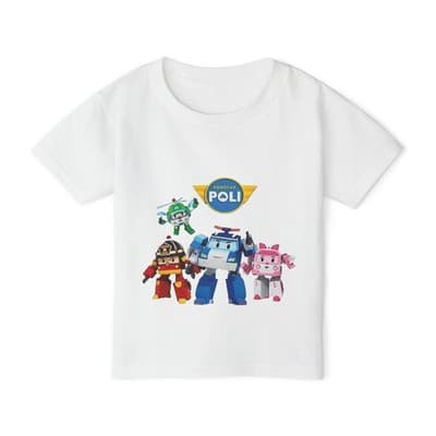 Robocar Poli Short Sleeve T-shirt, Robocar Poli tshirt for Toddlers