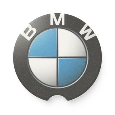 Custom Car coaster | Custom BMW Logo Car Coaster | BMW Logo Cup Car Coaster