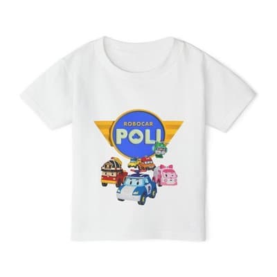 Robocar Poli Toddler T-shirt, Kids Short sleeve t-shirt