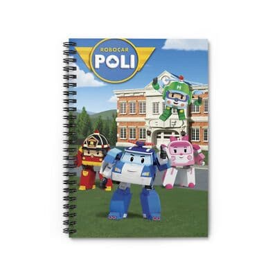 Kids Robocar Poli Spiral Notebook - Ruled Line