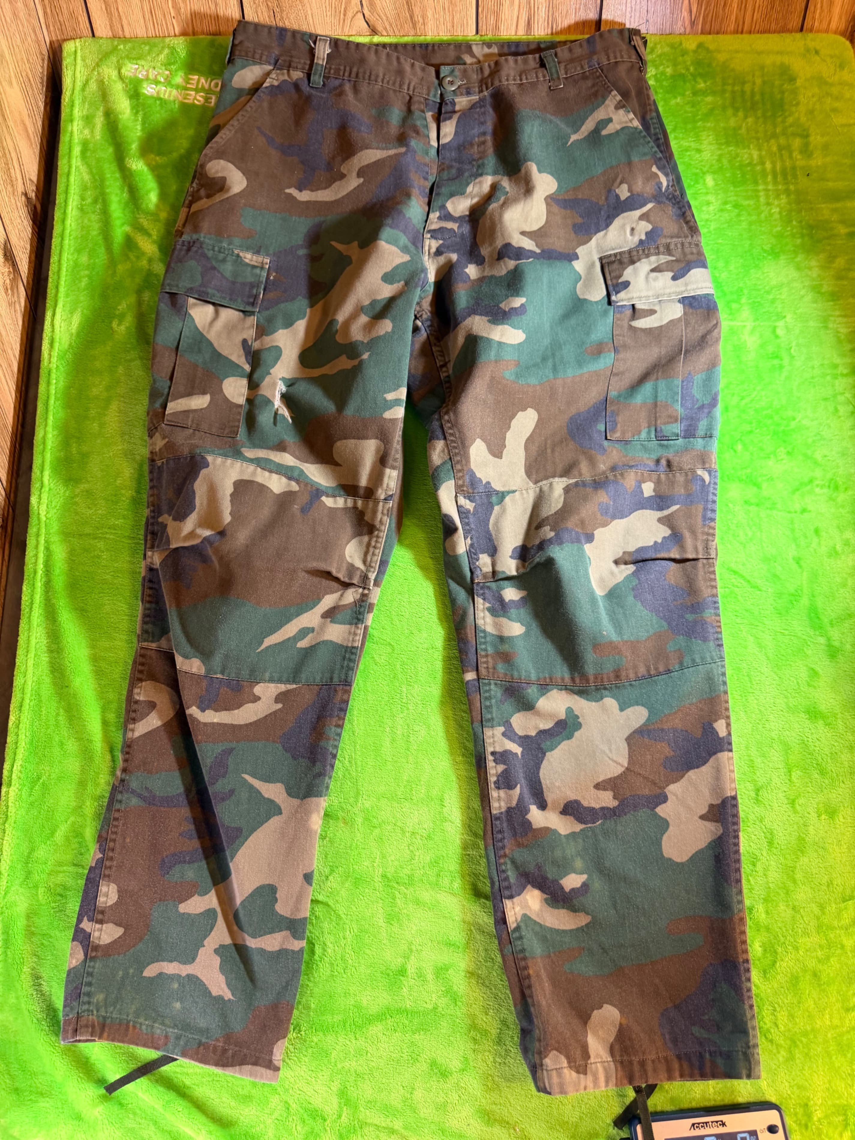Camo Cargo Pants with Adjustable Waist 35” and up, and Pockets