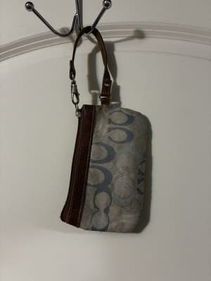 Coach Blue Logo Pouch From Japan
