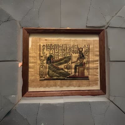 Rare, Authentic Hand Painted Ancient Egyptian Papyrus,