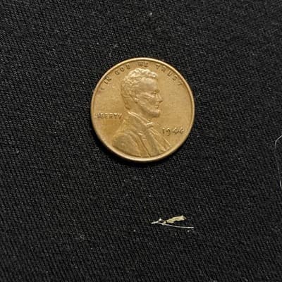 1944 Lincoln Wheat Penny No Mint Mark “L” on Rim “W” Misaligned Error