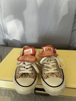 CONVERSE Chuck Taylor All Star Women's 7 Double Tongue Off White/Orange