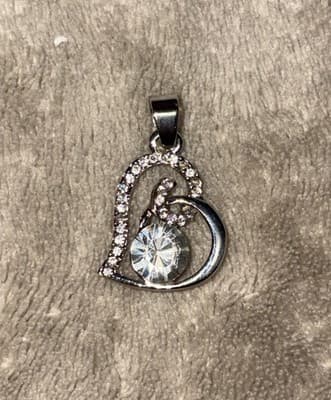 Open Heart SWAROVSKI CRYSTAL Necklace BY Katherine Karambelas-New-MSRP $120.00
