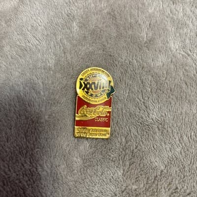 Vintage 1994 Super Bowl XXVIII 28 Atlanta GA Coca-Cola NFL Football Lapel Pin
