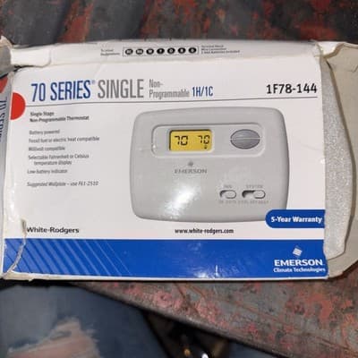 Emerson White-Rodgers 1F78-144 70 Series Non-Programmable Thermostat, 1H/1C