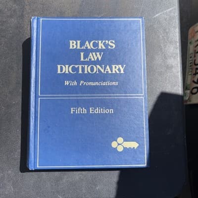 blacks BLACK'S LAW DICTIONARY with pronunciations hardcover fifth edition
