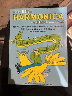 Vintage The Best Harmonica Method Yet Book Diatonic and Chromatic Harmonicas