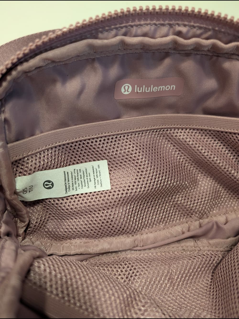 lululemon rose-pink Nylon Organizer Sling Belt Bag