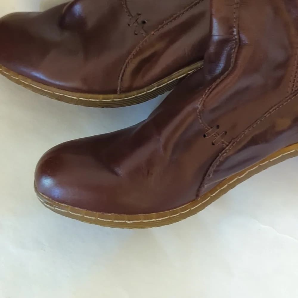 Rare Doc martens leather slouchy buckle vintage winter fall boots Size 6