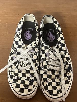 VANS Authentic 44 DX Anaheim Factory - Splatter Embroidery Checkerboard M8 W9.5