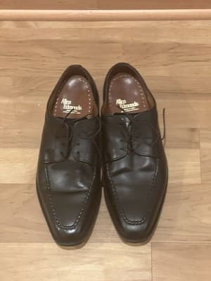 MENS ALLEN EDMONDS POWELL BLACK LEATHER OXFORDS DRESS SHOES SZ 10 D