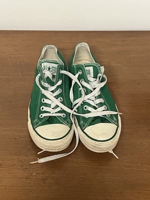 1970s Chuck Taylor Converse All Star Shoes US Mens 7 Women’s 9 Irregular Green