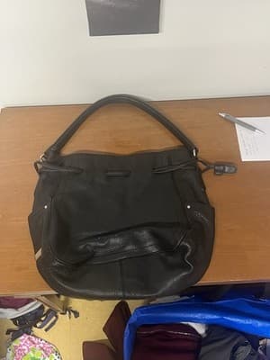 Cole Hann Black Hobo Style Leather Hand Bag