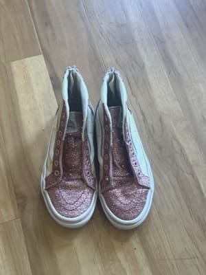 Vans Sk8 Hi Zip Vans Kids (Glitter Two Tone Pink) Size 1
