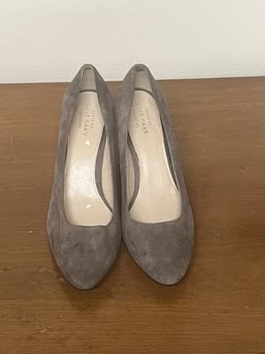 COLE HAAN RENNER GRAND $270 Women's Suede Heeled Slip On Pumps in MOREL Sz 8.5