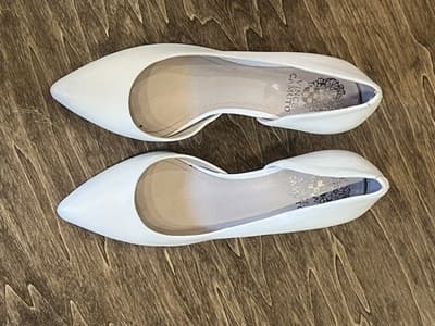 Vince Camuto Halona 2 D'Orsay White Pumps Size 8.5