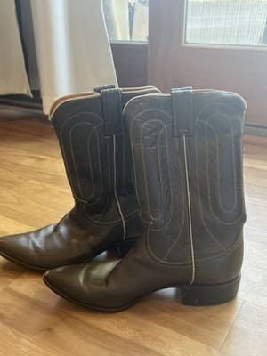 Vintage Justin Cowgirl Boots | Taupe | 1960s-1970s | USA Made | 8 A