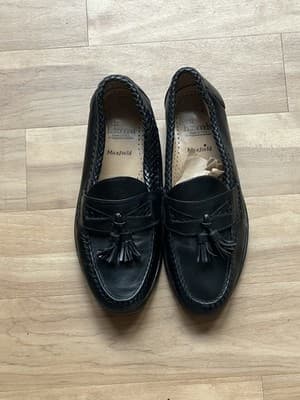 Allen Edmonds Maxfield Black Leather Tassel Comfort Loafer Shoes Men Sz 7.5 E