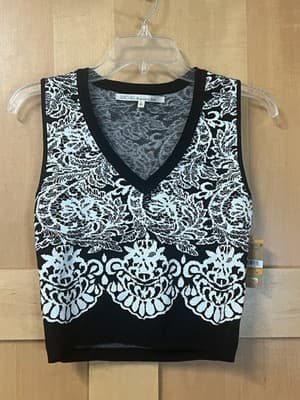 Rachel Rachel Roy Jacquard sweater Vest Size Small MSRP $69