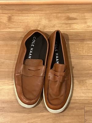 Cole Haan Grand.Os Men Brown Leather Nantucket II Loafers C27789 Sz 11.5 $160
