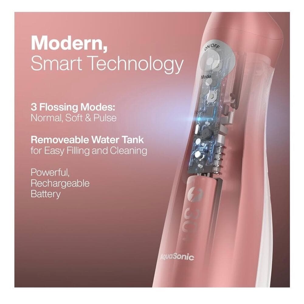 AquaSonic Water Flosser -Cordless Rechargeable Water Flossers for Teeth Cleaning