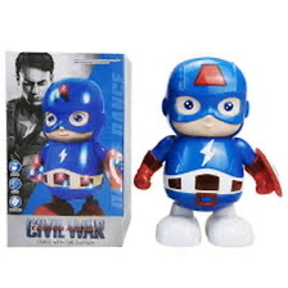 Dancing Captain America Toy Electric Singing Captain America Glowing Children's