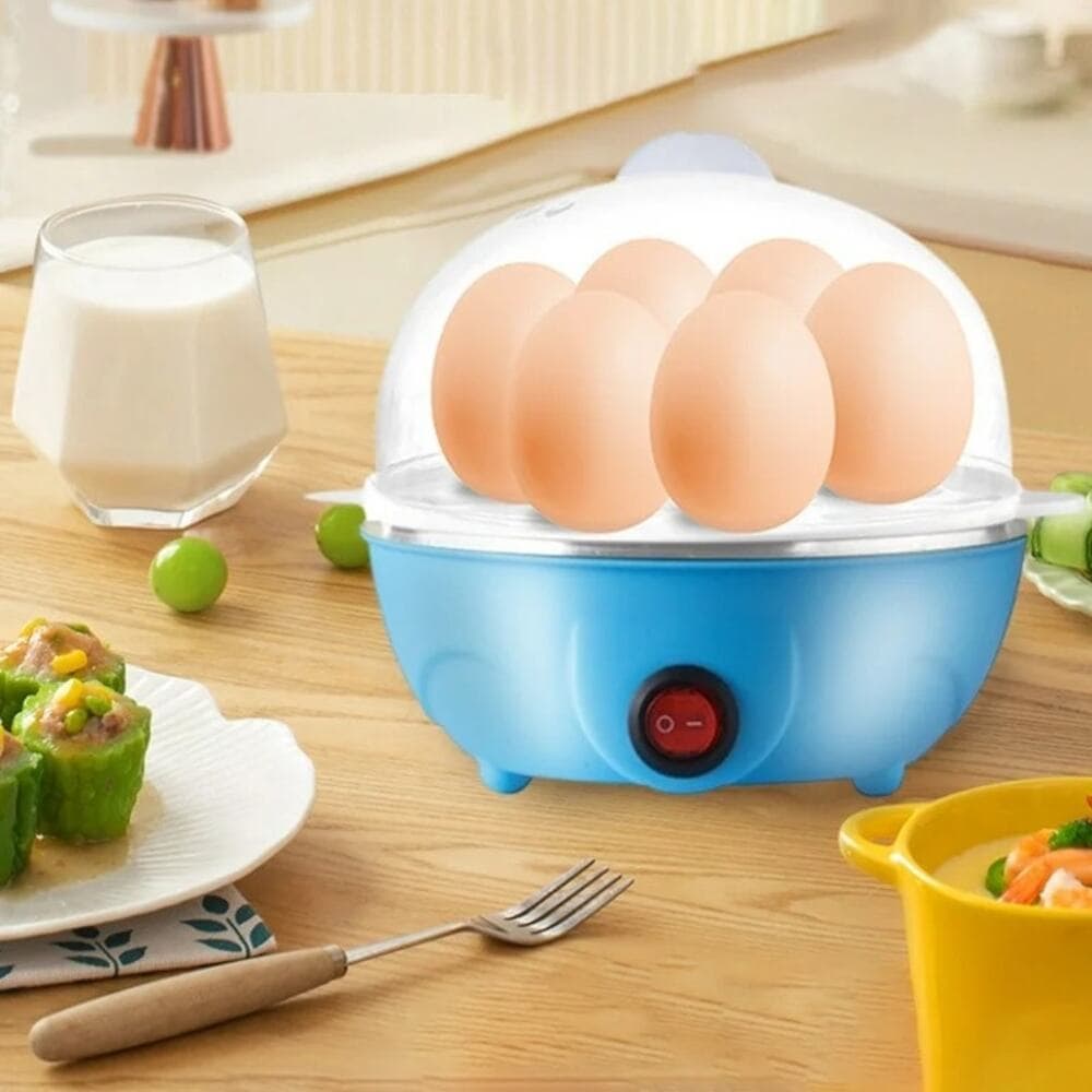 Rapid Egg Cooker, Electric Egg Cooker with Auto Shut Off, Soft Boiled Eggs Blue