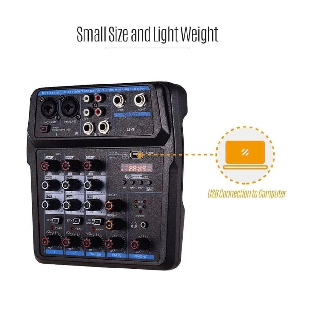Depusheng U4 Professional 4-Channel Mixer
