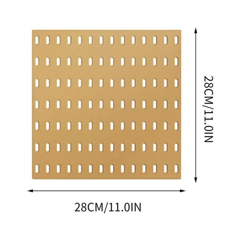 Pegboard Wall Organizer,Wall Display Decoration Perforation 11” X 11” beige