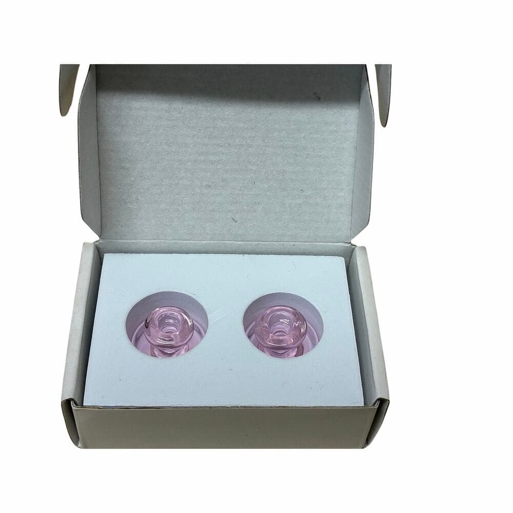 2 Piece Glass Cap Pink