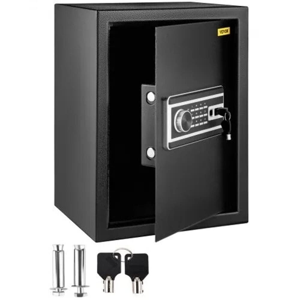 VEVOR Safe Box, 2.1 CU.FT Fingerprint Safe Box for Money with 2 Keys