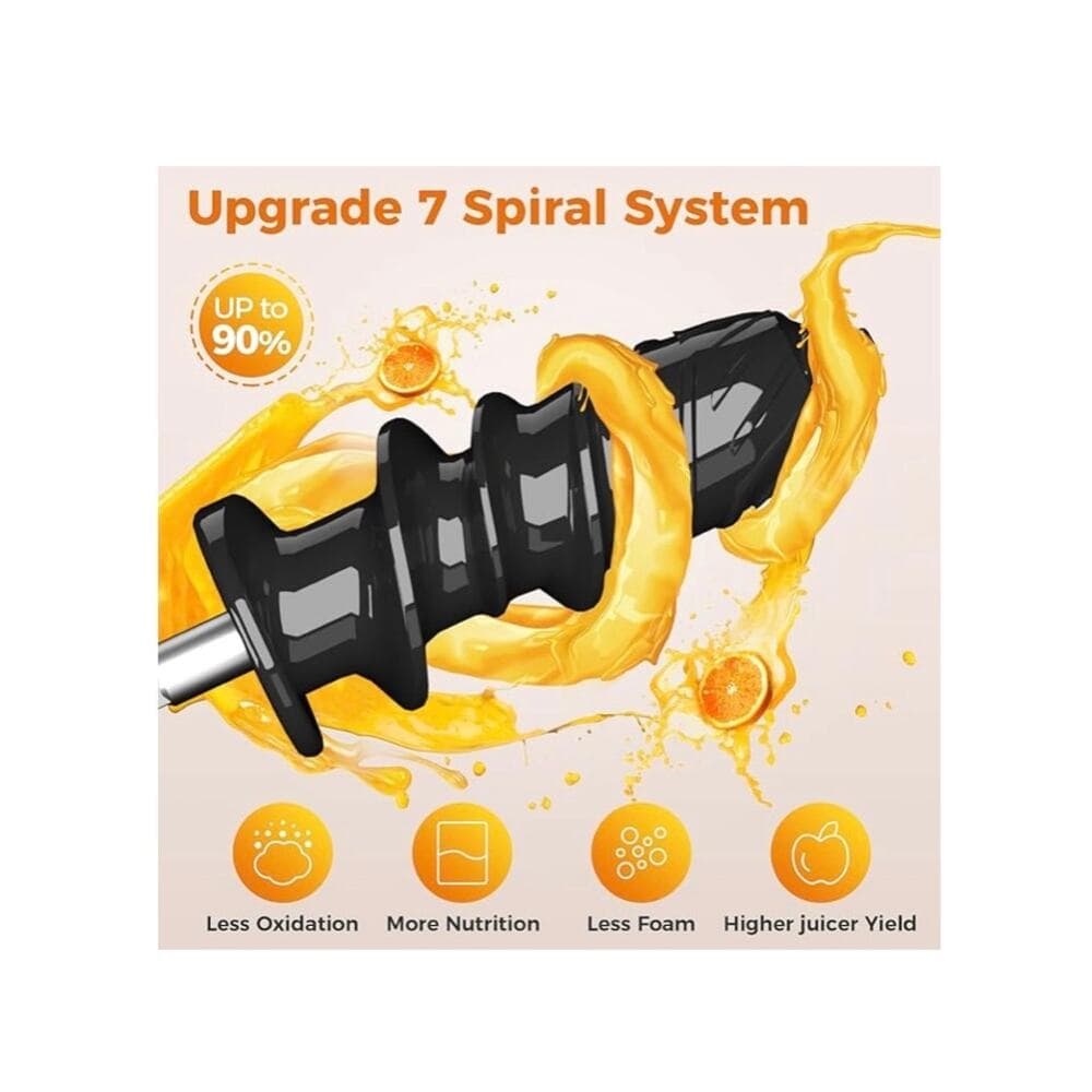 Iwodtech Juicer Machine Cold Press Juicer With 2 Speed Modes Slow Masticating