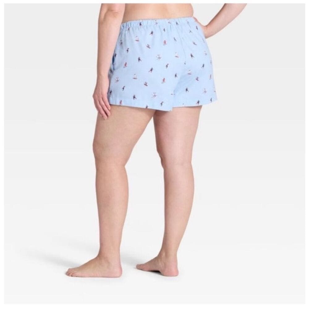 Auden Women’s Ski Print Flannel Pajama Shorts Size Small